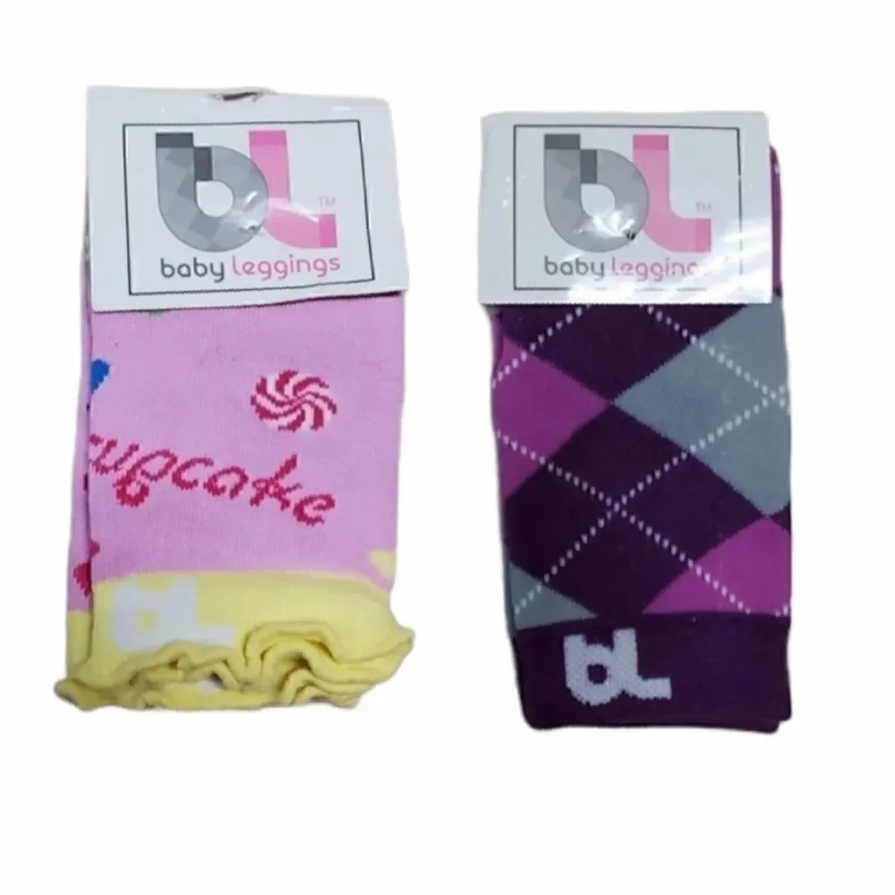 NEW!  GIRLS BABY LEGGINGS - 2 PAIRS